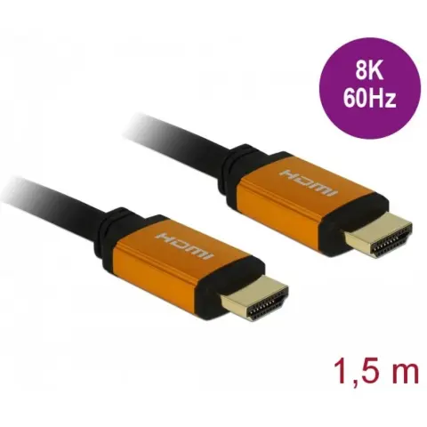 DELOCK HDMI 2.0 Összekötő Fekete 1.5m 85728