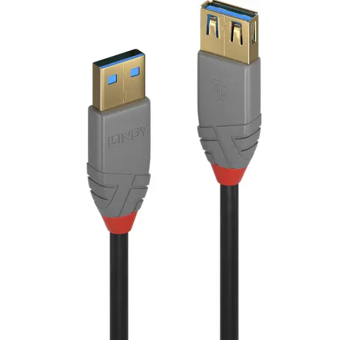 LINDY USB 3.0 Hosszabbító Fekete 50cm 36760