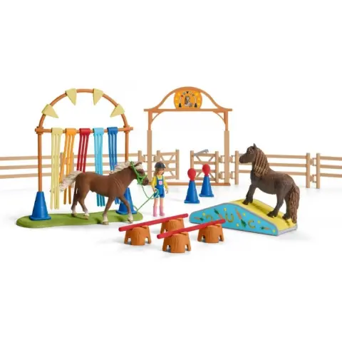 SCHLEICH 42481 Farm World Ló ügyességi edzés szett