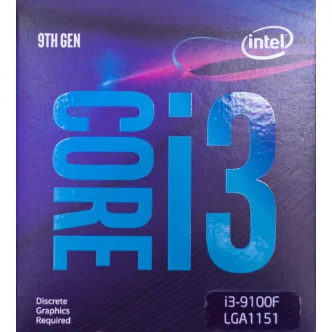 INTEL Core i3-9100F 3.60GHz LGA-1151 300 BOX Intel hűtő ventilátorral