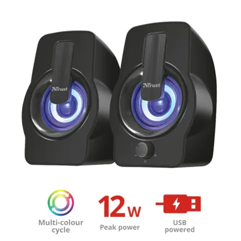 TRUST Gemi RGB 2.0 Speaker Set fekete