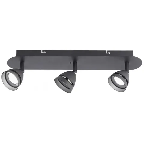 TRIO LIGHTING 850010332 Gemini 3-es mennyezeti spot lámpa fekete