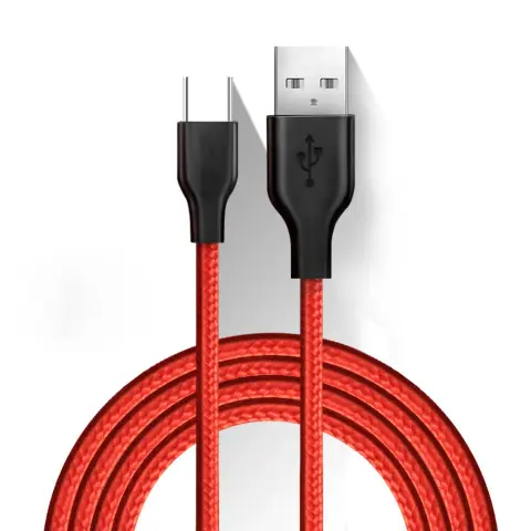 CELLECT USB 2.0 Type C transformator Crvena 1m MDCU-TEXT-TYPEC-R