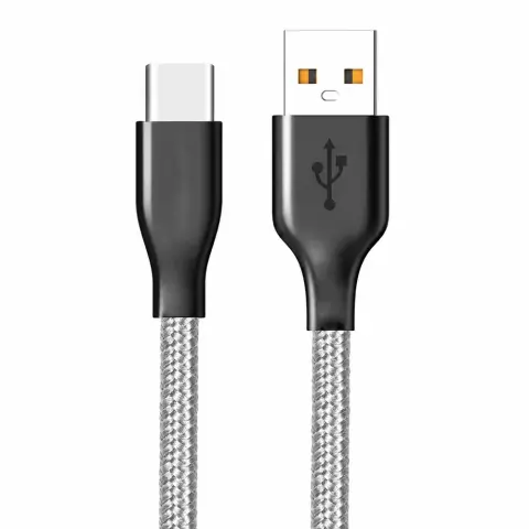 CELLECT USB 2.0 Type C transformator Siva 1m MDCU-TEXT-TYPEC-GY