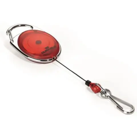 DURABLE ID card holder with retractable carabiner Style red