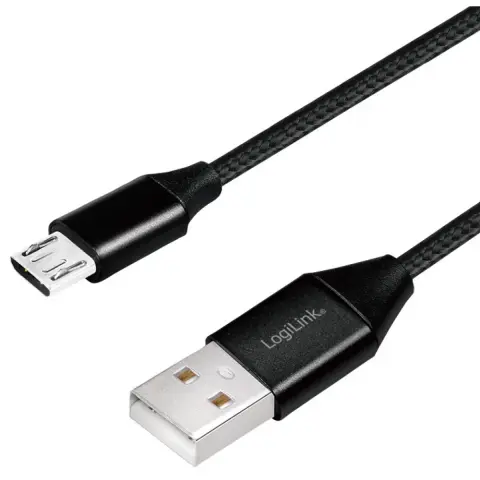 LOGILINK USB Micro USB Átalakító Fekete 30cm CU0143