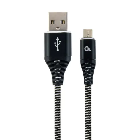 GEMBIRD USB Micro USB Átalakító Fekete-Fehér 2m CC-USB2B-AMmBM-2M-BW