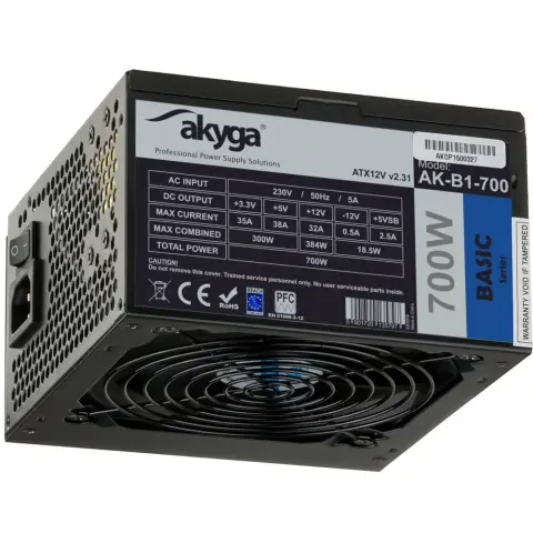 AKYGA AK-B1-700BE 700W 80 Plus White tápegység