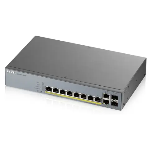 ZYXEL GS1350-12HP 8-port GbE Smart Managed PoE Switch with GbE Uplink