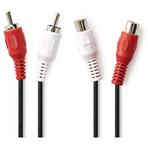 NEDIS RCA Hosszabbító Fekete 5m CAGB24205BK50