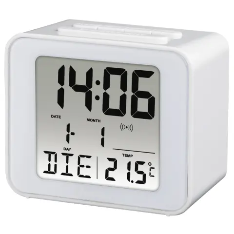 HAMA 186305 CUBE digital alarm clock white