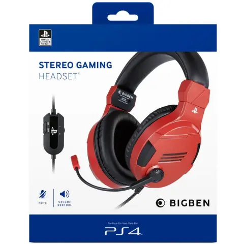 BIGBEN Stereo Gaming Headset V3 (PS4) red