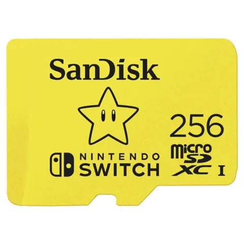 SANDISK microSDXC UHS-I card for Nintendo Switch sárga 256GB