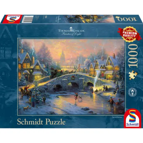 SCHMIDTSPIELE Puzzle játék 1000 darabos Thomas Kinkade Spirit of Christmas