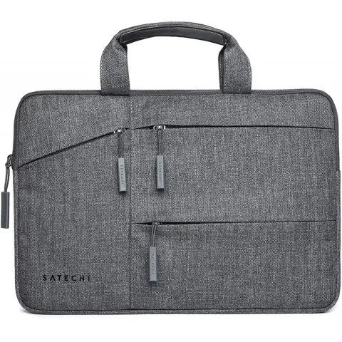 SATECHI Water-Resistant Laptop Carrying Case with Pockets 13" grey