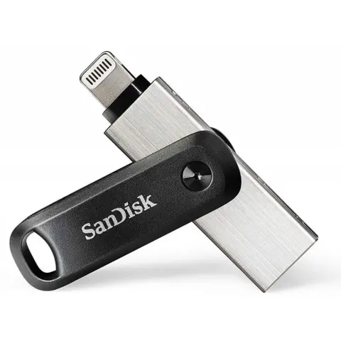 SANDISK iXpand Flash Drive Go 128GB USB 3.0 + Lightning Black-Silver v2