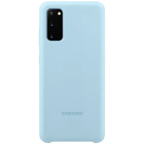 SAMSUNG EF-PG980T Silicone Cover for Galaxy S20 korall kék