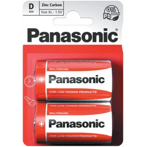 PANASONIC Zinc-Carbon góliát elem (D) 2db