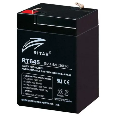 RITAR RT645-F1 6V/4.5Ah Zárt ólomakkumulátor