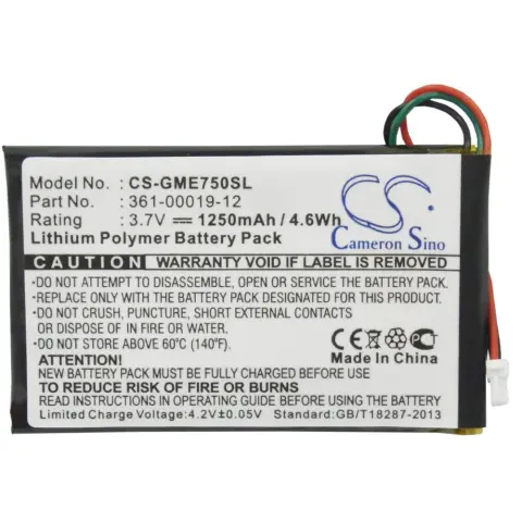 CAMERON SINO GME750SL Garmin 3.7V 1250mAh utángyártott akku Li-Polymer