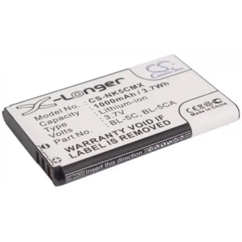 CAMERON SINO Nokia BL-5CB/BL-5CA/BL-5C utángyártott akkumulátor 1000mAh 3.7V