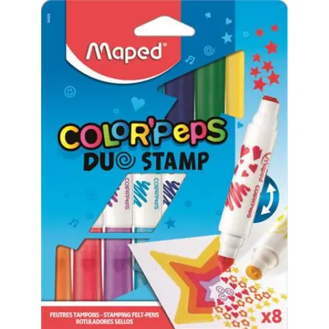 MAPED Color Peps Duo Stamp filctoll készlet 8 szín és minta