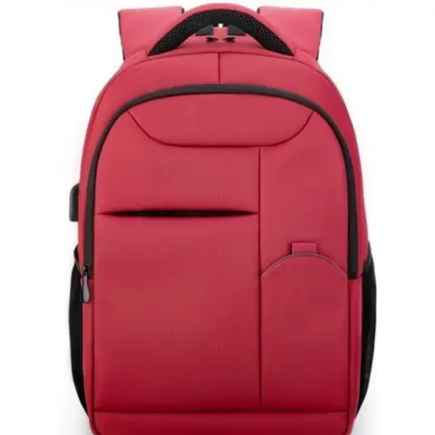 TOO Protivtatvinski nahrbtnik z USB-vhodom 15.6" rdeč