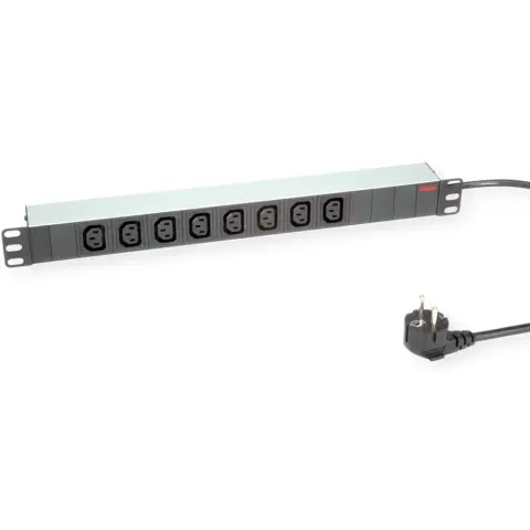 ROLINE PDU extension cable 8xC13 2m black