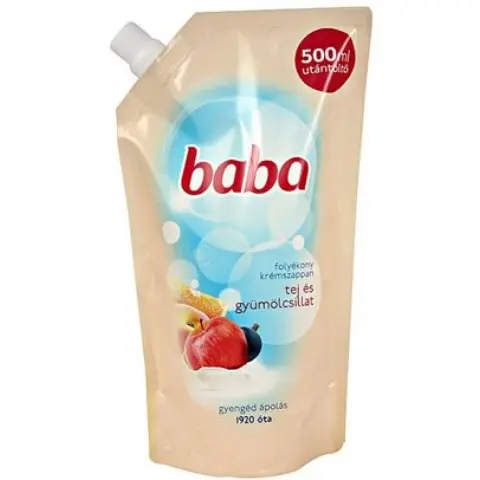 BABA Liquid soap refill 0.5 l milk and fruit