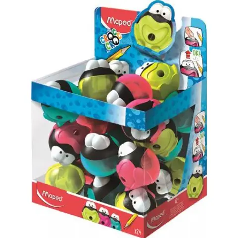 MAPED Croc Croc Innovation egylyukú tartályos hegyező display béka vegyes szín