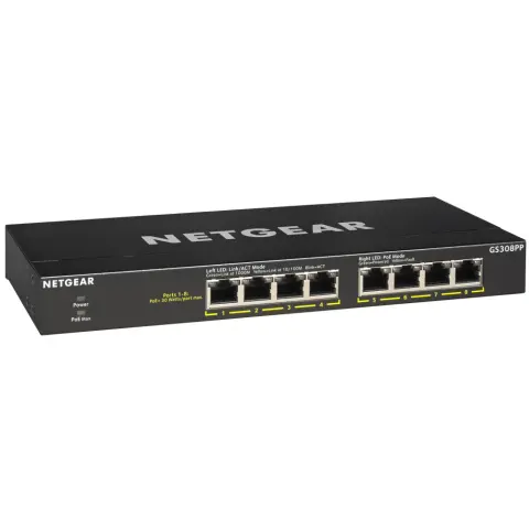 NETGEAR GS308PP 8-Port Gigabit Ethernet Unmanaged High-Power PoE+ Switch with FlexPoE