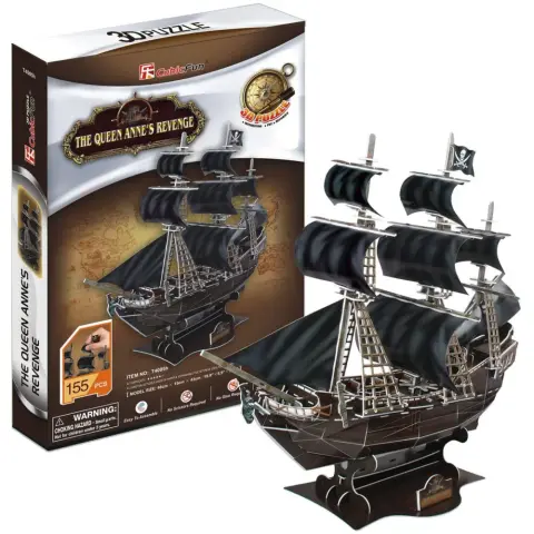 CUBICFUN 3D puzzle játék 155 darabos Anna Királynő bosszúja hajó