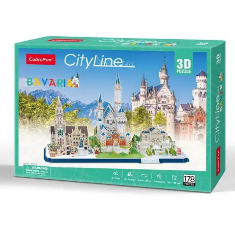 CUBICFUN 3D puzzle játék 178 darabos CityLine Bajorország
