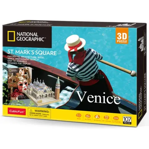 CUBICFUN 3D puzzle játék 107 darabos City Traveller Velence Szent Márk tér
