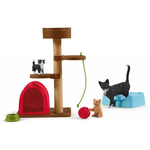 SCHLEICH 42501 Farm World Macskajátszótér