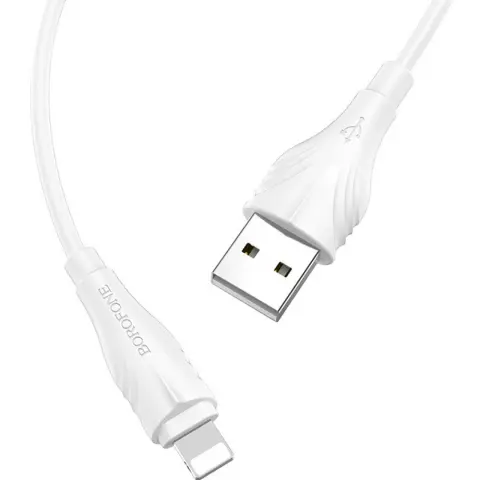 BOROFONE USB Lightning Töltő/adatkábel Fehér 3m ---