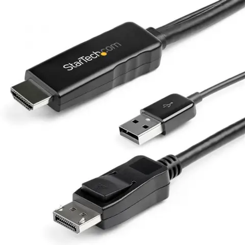 STARTECH HDMI DisplayPort Átalakító Fekete 2m HD2DPMM2M