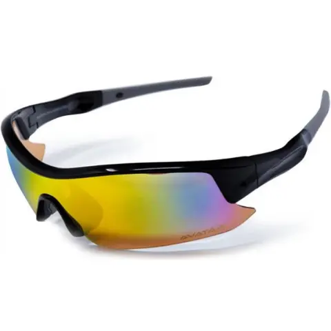 AVATAR SUNGLASSES Shield sunglasses with HD lenses black