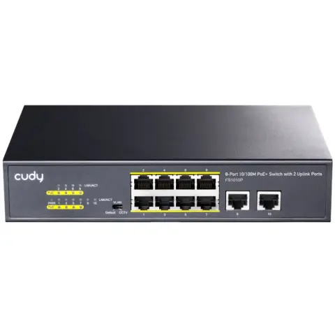 CUDY 8+2-Port 10/100M PoE+ Switch FS1010P