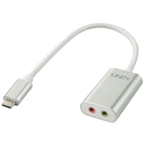 LINDY USB 2.0 Type C Jack transformator Bijelo-Srebrno 10cm 42711