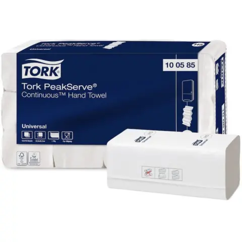 TORK 100585 PeakServe continuous-feed hand towel paper white