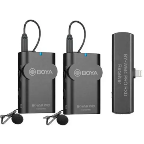 BOYA BY-WM4 Pro-K4 2.4GHz Universelles drahtloses Mikrofon-Set (iOS 1+2)