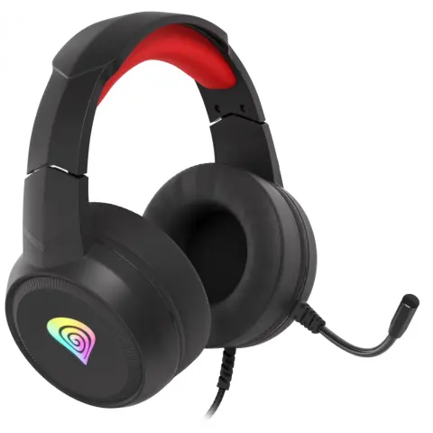 NATEC Genesis Neon 200 RGB fekete-piros