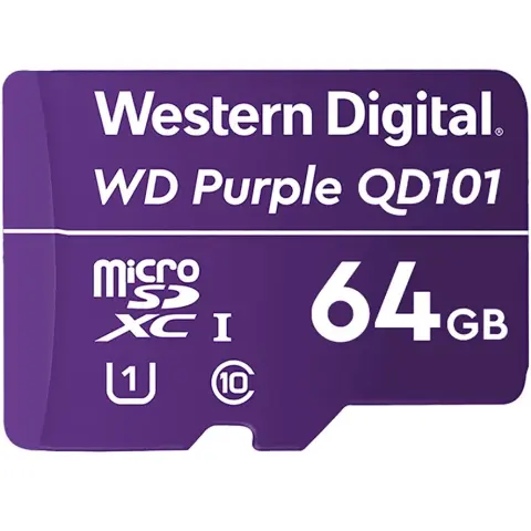 WD Purple SC QD101 64GB MicroSDXC 10 MB/s WDD064G1P0C