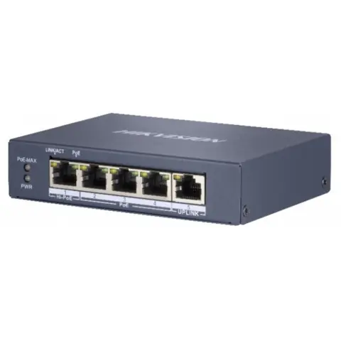 HIKVISION DS-3E0505HP-E 4 portos Switch