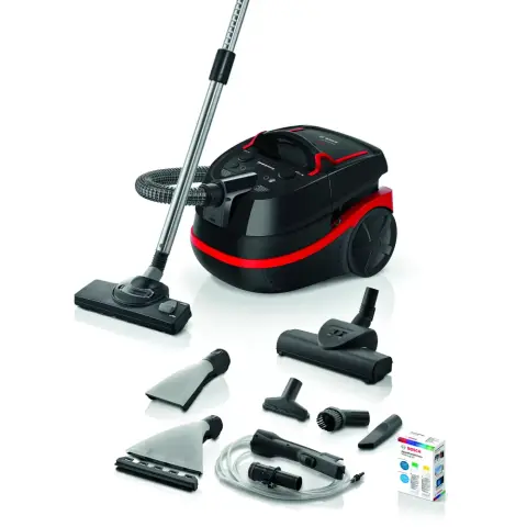 BOSCH BWD421POW Serie 4 Nedves és száraz porszívó 2100W fekete / piros