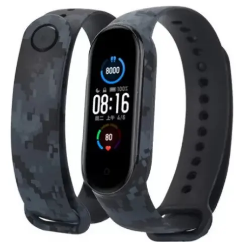 XIAOMI Mi Band 5 szilikon szíj ACU terepmintás