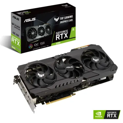 ASUS TUF-RTX3080-O10G-GAMING GeForce RTX 3080 10GB GDDR6X TUF Gaming OC PCIE