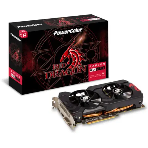 POWERCOLOR AXRX 570 4GBD5-DHDV3/OC RX 570 4GB GDDR5 Red Dragon PCIE