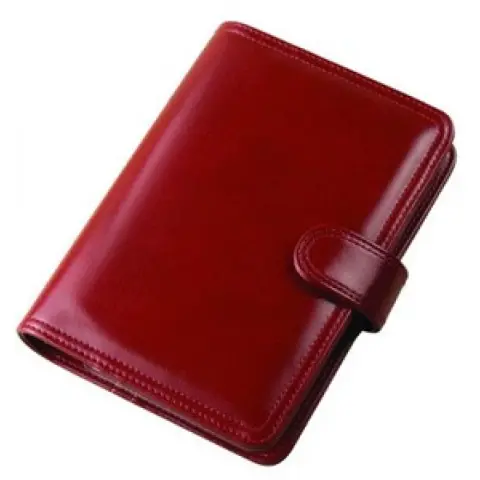 REALSYSTEM 2/160 faux leather ring planner burgundy